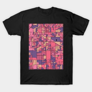 Surrey Map Pattern in Purple & Pink T-Shirt